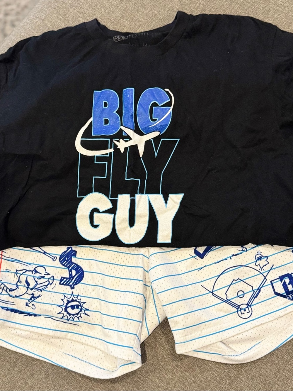 Big Fly Guy Men’s Black Graphic Short Sleeve Tee